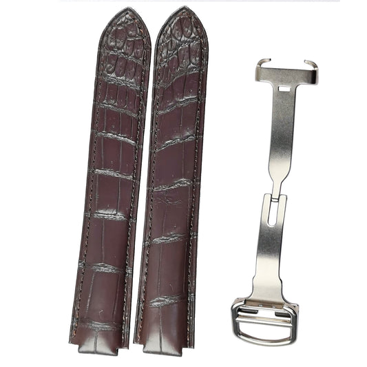 Aligator Skin Watchband 18mm Watch Crocodile strap for Cartier Blue Balloon 36mm Watch