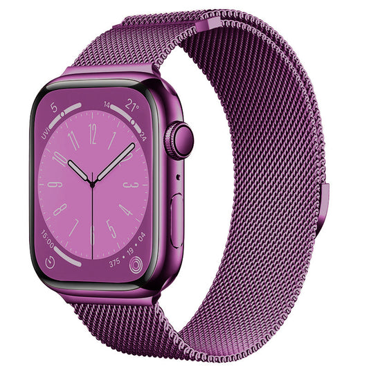 Original Titanium Milanese Loop Compatible with Apple Watch Bands 38mm 40mm 41mm 42mm 44mm 45mm 46mm 49mm for Women & Men, Magnetic Closure Adjustable Metal Strap for iWatch Series 11 10 9 8 7 6 5 4 SE2 3 Ultra