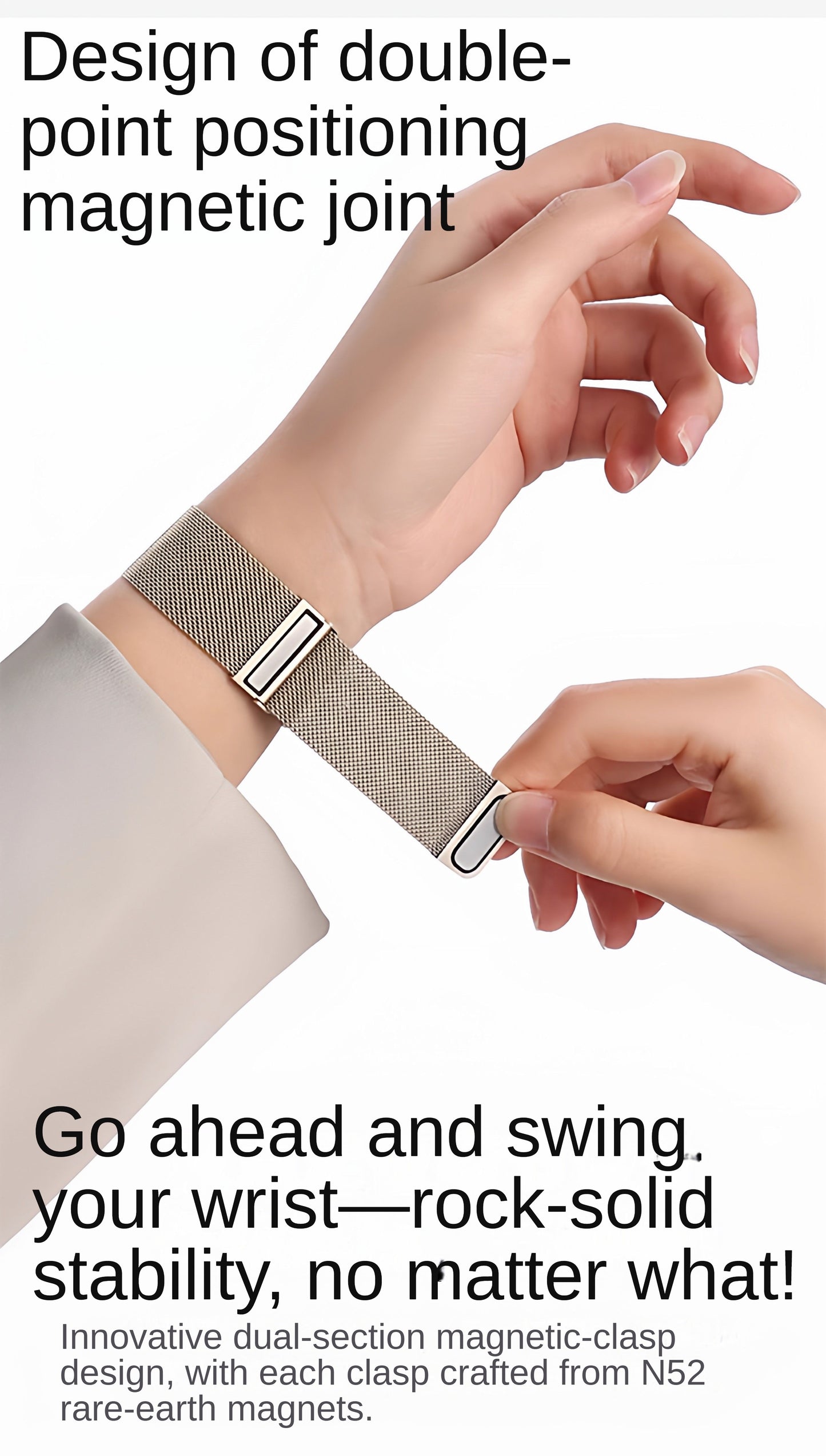 Original Titanium Milanese Loop Compatible with Apple Watch Bands 38mm 40mm 41mm 42mm 44mm 45mm 46mm 49mm for Women & Men, Magnetic Closure Adjustable Metal Strap for iWatch Series 11 10 9 8 7 6 5 4 SE2 3 Ultra