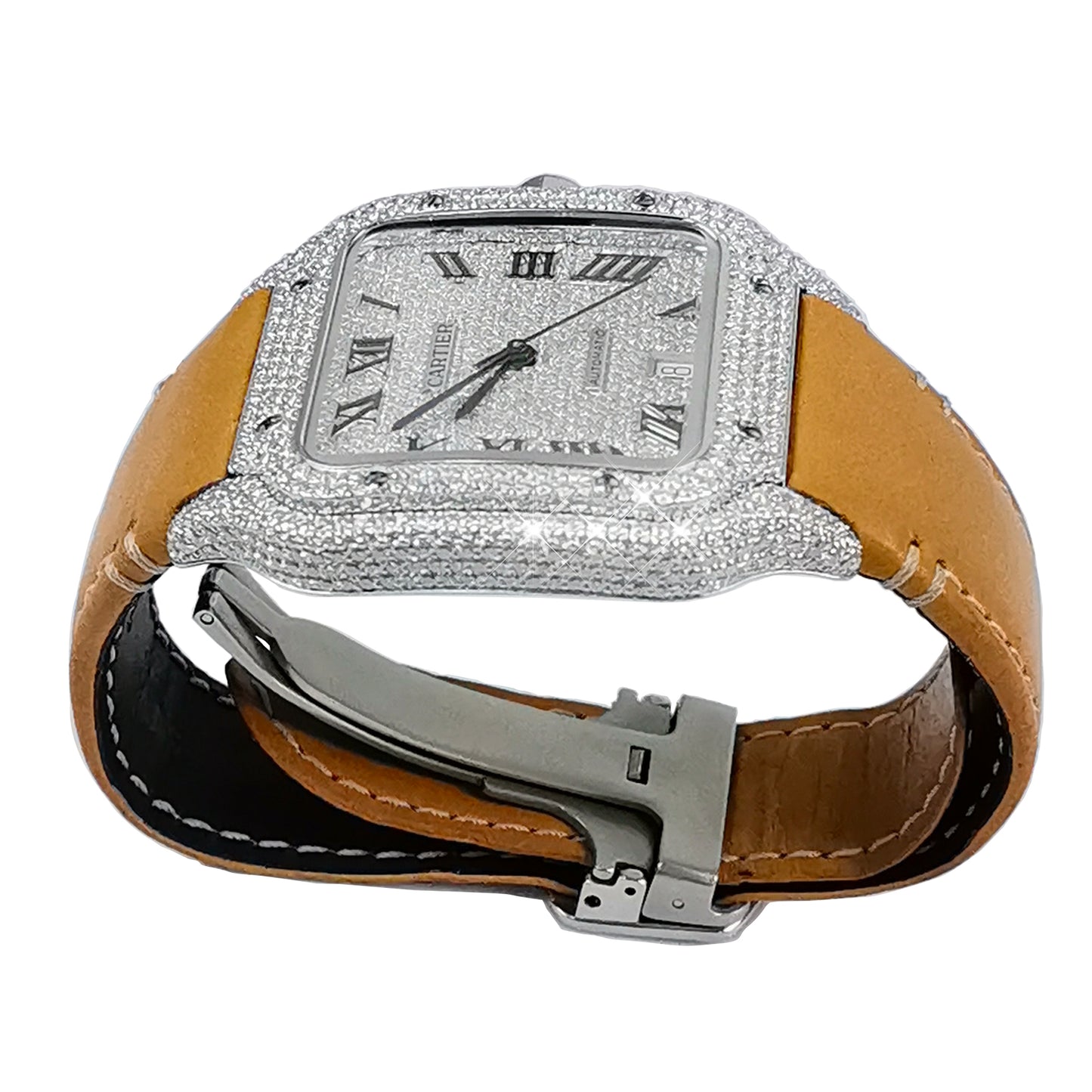 Private Customization Modified Watch Inlaid with Earth Grown Diamonds(Support Various Watch Brands and Models)