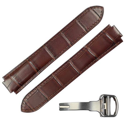 18mm Full-Grain Calfskin Cowhide Material Watch Strap for Cartier Blue Balloon 36mm Watch