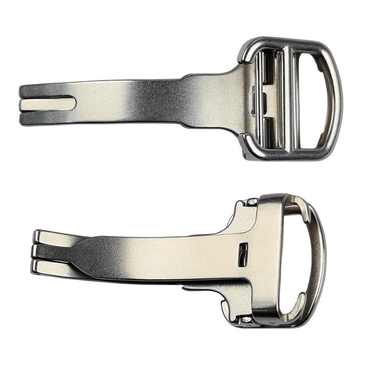 Double-Folded Deployment Buckles Watch Strap Buckle 18mm Stainless Steel for Cartier Blue Balloon Watch Crocodile Straps