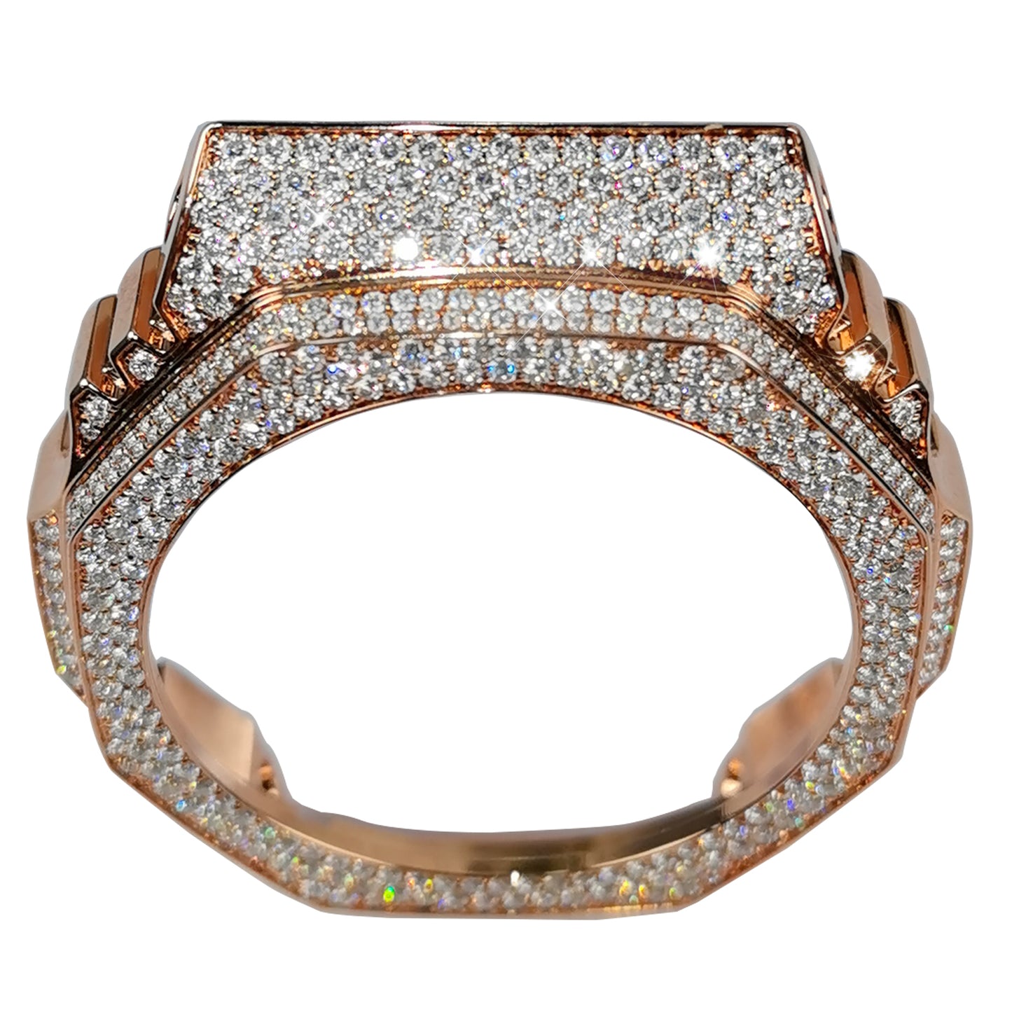 Modified watch Inlaid with earth grown diamonds watch case and band for  Casio wristwatch GBM 2100 Series