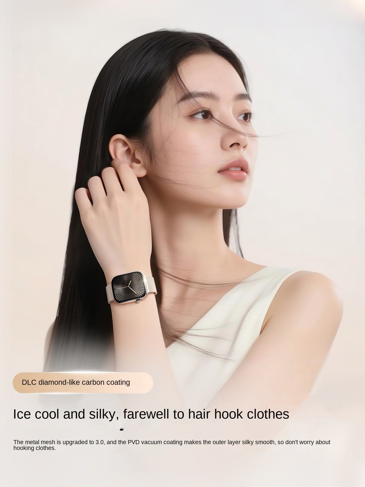 Original Titanium Milanese Loop Compatible with Apple Watch Bands 38mm 40mm 41mm 42mm 44mm 45mm 46mm 49mm for Women & Men, Magnetic Closure Adjustable Metal Strap for iWatch Series 11 10 9 8 7 6 5 4 SE2 3 Ultra