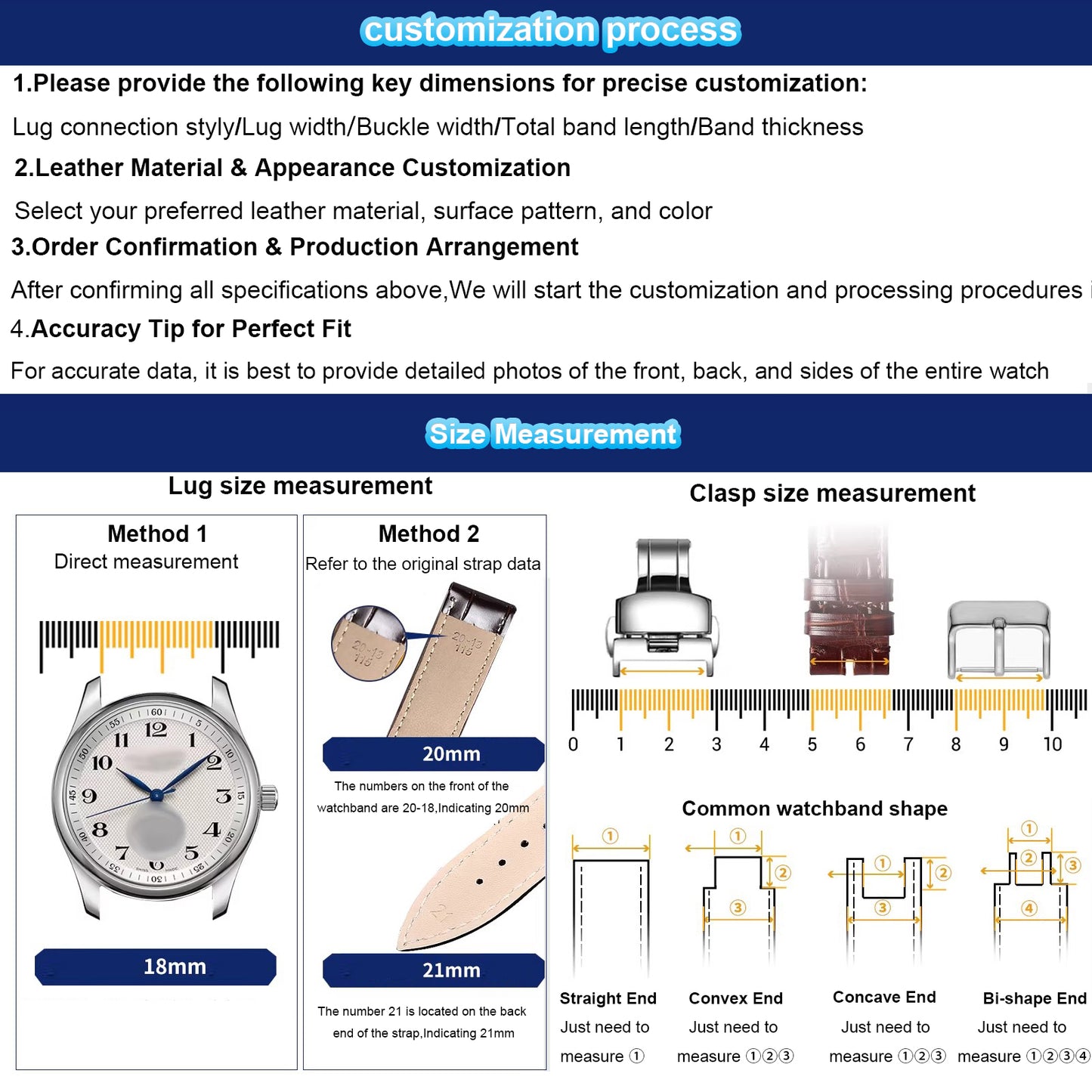 Custom American Aligator Skin Watchband/Nile Crocodile Skin/Siamese Crocodile Skin/Full-grain Top-grain Calf Leather Watch strap(Support various models)