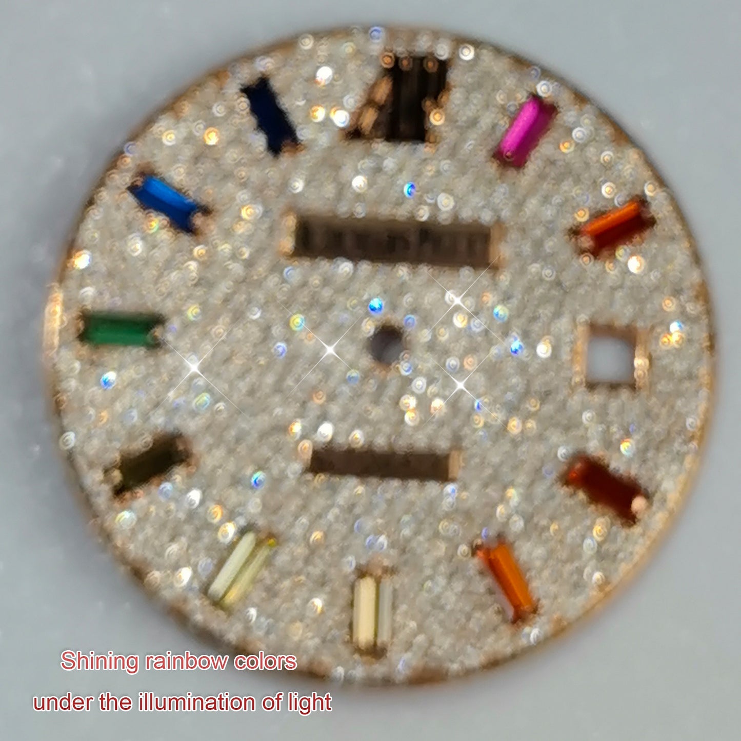 Modified Watch Inlaid with Earth Grown Diamonds Watch Dial for Santos De Cartier