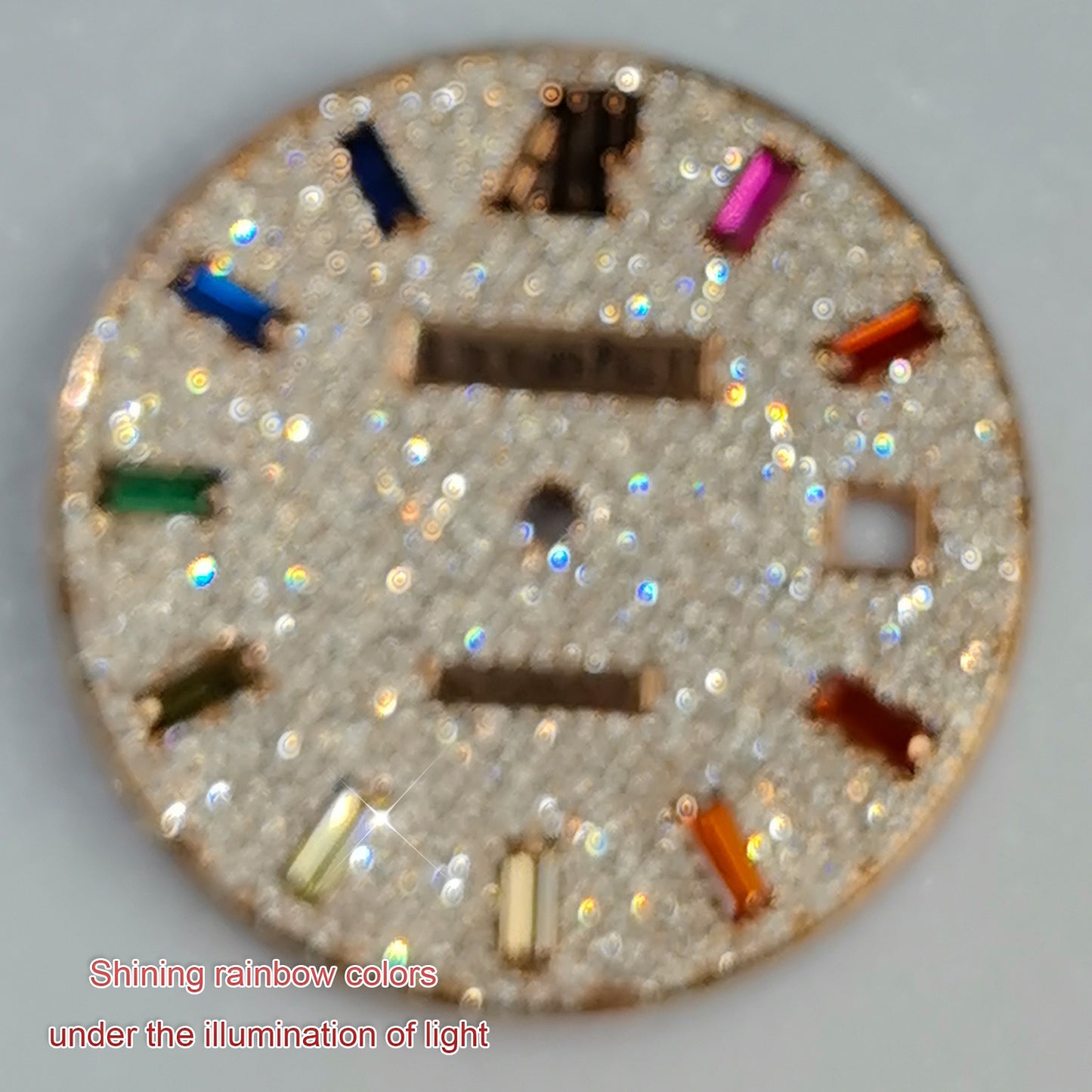 Modified Watch Inlaid with Earth Grown Diamonds Watch Dial for Santos De Cartier