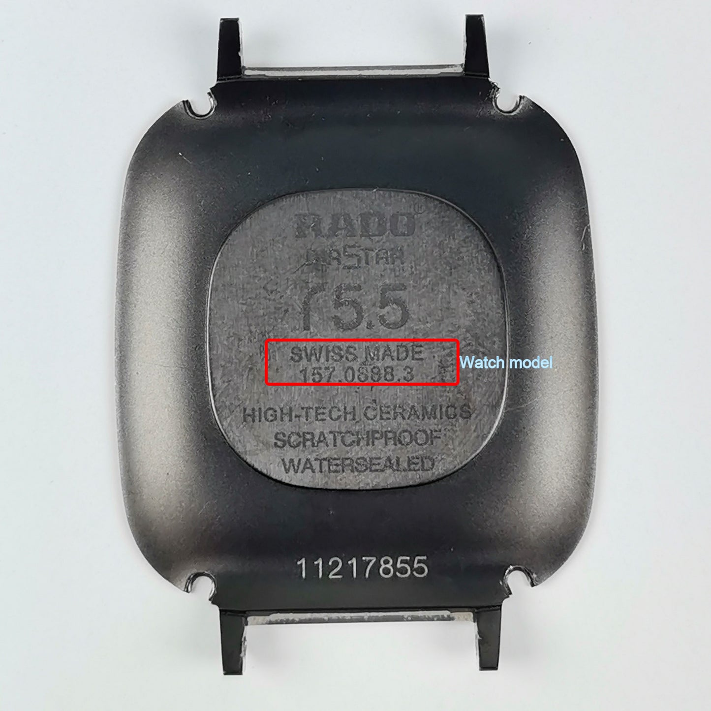 High-Tech Ceramic Watch Case Compatible for Rado R5.5 Mechanical Movement 37mm Watch