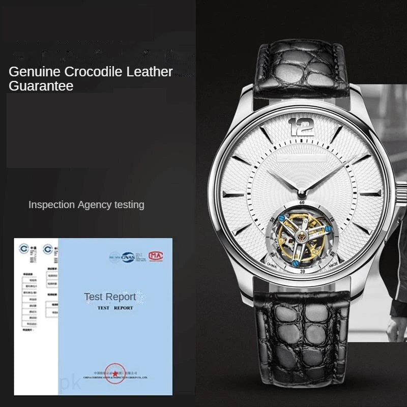 Double-sided alligator leather strap compatible with Omega, IWC, Tissot, Longines, Jaeger-LeCoultre, Cartier, and Jaeger-LeCoultre genuine leather straps