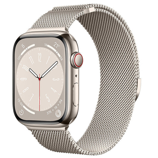 Original Titanium Milanese Loop Compatible with Apple Watch Bands 38mm 40mm 41mm 42mm 44mm 45mm 46mm 49mm for Women & Men, Magnetic Closure Adjustable Metal Strap for iWatch Series 11 10 9 8 7 6 5 4 SE2 3 Ultra