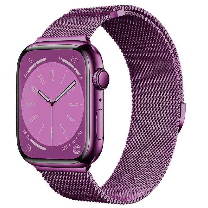 Original Titanium Milanese Loop Compatible with Apple Watch Bands 38mm 40mm 41mm 42mm 44mm 45mm 46mm 49mm for Women & Men, Magnetic Closure Adjustable Metal Strap for iWatch Series 11 10 9 8 7 6 5 4 SE2 3 Ultra